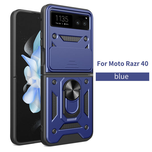 [Sliding Camera Cover][Built-in Stand] Motorola Moto Razr 40/Razr 2023 - Military Grade Hard PC Rugged Heavy Duty Case - Polar Tech Australia