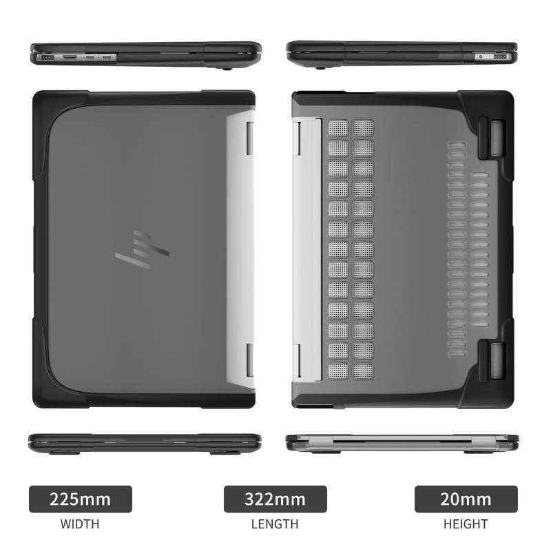 Load image into Gallery viewer, HP ENVY X360 14 14-inch (2024) Matte Transparent Cooling Stand and Shockproof Case - Polar Tech Australia

