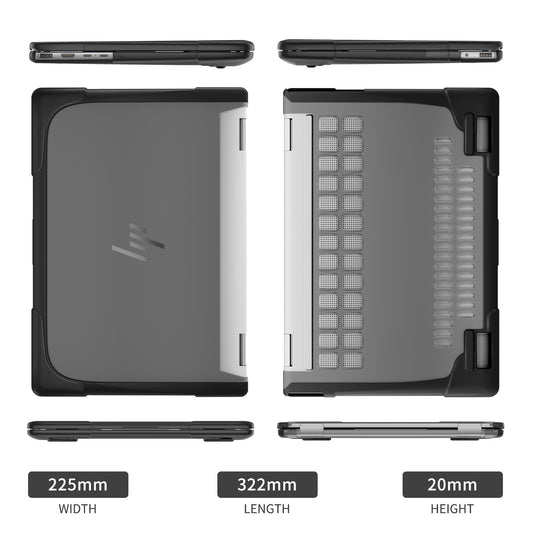 HP ENVY X360 14 14-inch (2024) Matte Transparent Cooling Stand and Shockproof Case - Polar Tech Australia
