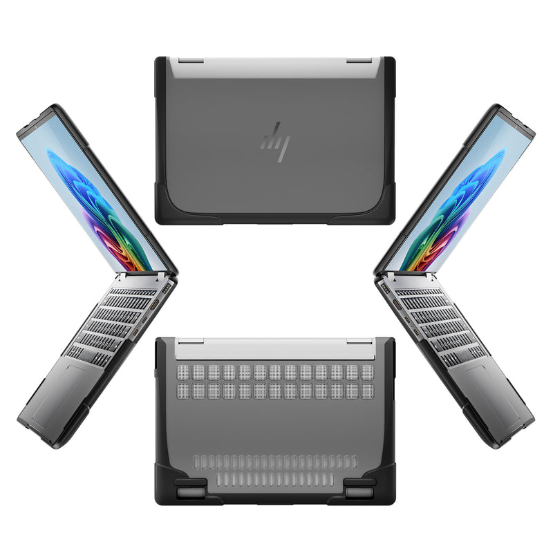 Load image into Gallery viewer, HP ENVY X360 14 14-inch (2024) Matte Transparent Cooling Stand and Shockproof Case - Polar Tech Australia
