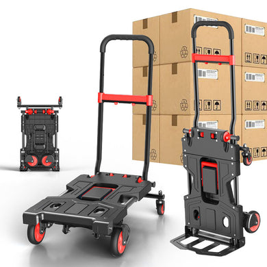 [LF001] 2 in 1 Foldable Portable Folding Hand Push Cart Trolley Dolly With Retractable Handle - Polar Tech Australia