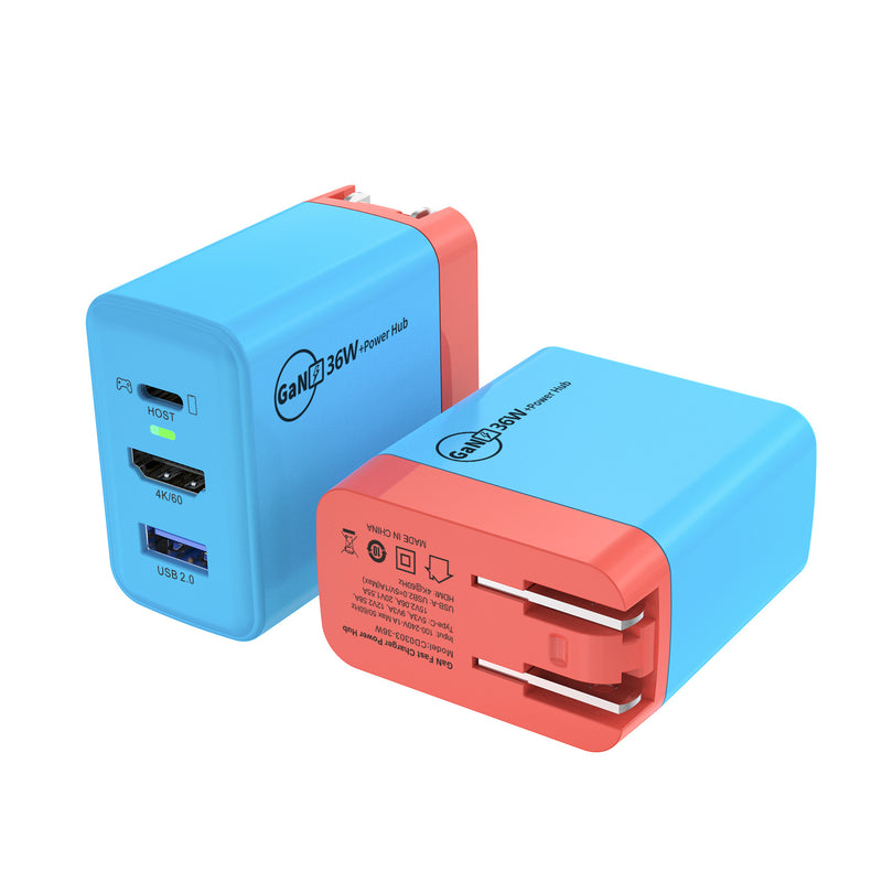 Cargue la imagen en el visor de la galería, Switch Dock GaN Fast Charging HDMI Hub Portable Dock - Polar Tech Australia
