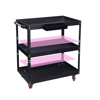 [Adjustable Height] Heavy Duty 3 Tiers Metal Tool Trolley Cart Workshop Tool Storage Push Trolley - Polar Tech Australia