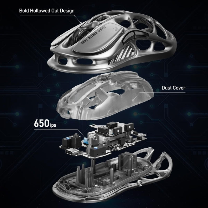 Cargue la imagen en el visor de la galería, GravaStar Wireless Gaming Mouse Mercury M1 Pro, Lightweight Magnesium Alloy Gaming Mouse, 26,000 DPI
