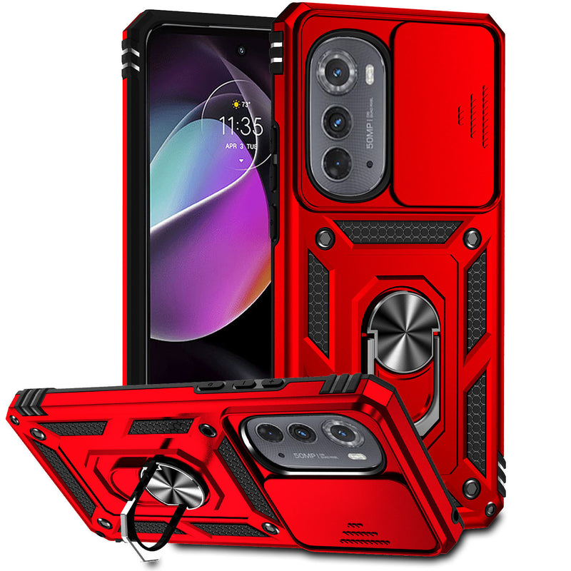 Load image into Gallery viewer, [Magnetic Ring Kickstand][Camera Cover] Motorola Moto Edge 2022 - Shield Shockproof Rugged Heavy Duty Case - Polar Tech Australia
