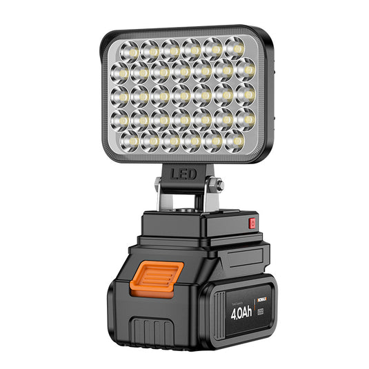 [Battery & Charger Bundle Kit] Komax Portable Foldable 21V Battery Powered LED Light With USB & Type-C Ports - Polar Tech Australia