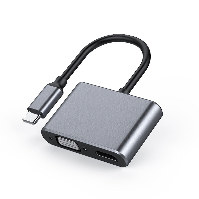 Cargue la imagen en el visor de la galería, [TYPE-C TO HDMI &amp; VGA] USB-C to HDMI &amp; VGA Female 4K 30HZ Cable HDTV TV Digital Smart Converter Cable
