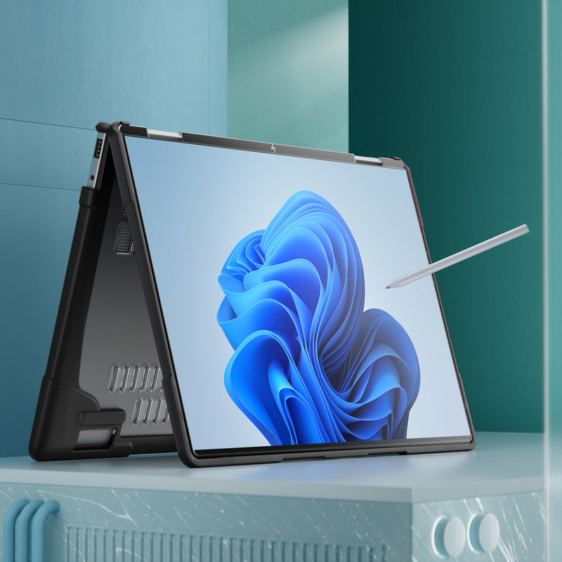 Load image into Gallery viewer, HP ENVY X360 14 14-inch (2024) Matte Transparent Cooling Stand and Shockproof Case - Polar Tech Australia
