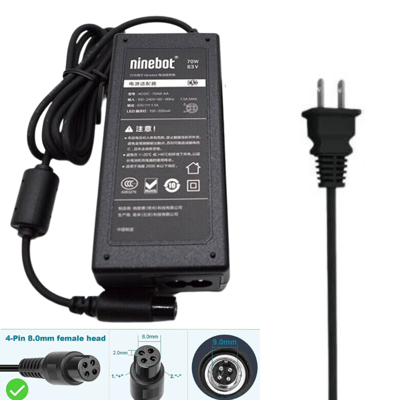 Cargue la imagen en el visor de la galería, [70W/63V-1.1A][4 Pins] Segway Ninebot Scooter S/Mini PRO/Mini lite / L8 / One A1/ One S2/ S-MAX, N3M240, N3MM240 Replacement Charger - Polar Tech Australia

