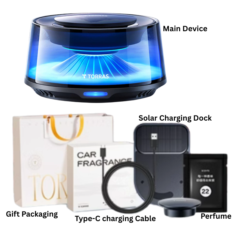Chargez l&#39;image dans la visionneuse de la galerie, [Solar Powered][RGB Light][App Control] Torras Car Perfume Air Freshener Diffuser Landscape View 2025 Version - Polar Tech Australia

