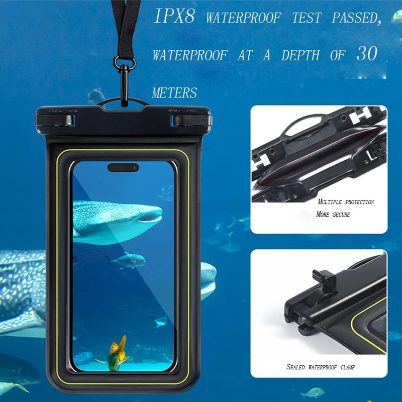 Cargue la imagen en el visor de la galería, [Waterproof Phone Pouch] iPhone 16/15/14/13/12 Pro Max Plus Samsung Galaxy S24/S23/S22/S21 Google Pixel Etc, Up to 6.9&#39;&#39; - IP68 Universal Floating Float Water Proof Cell Phone Dry Bag Phone Case Protector - Polar Tech Australia
