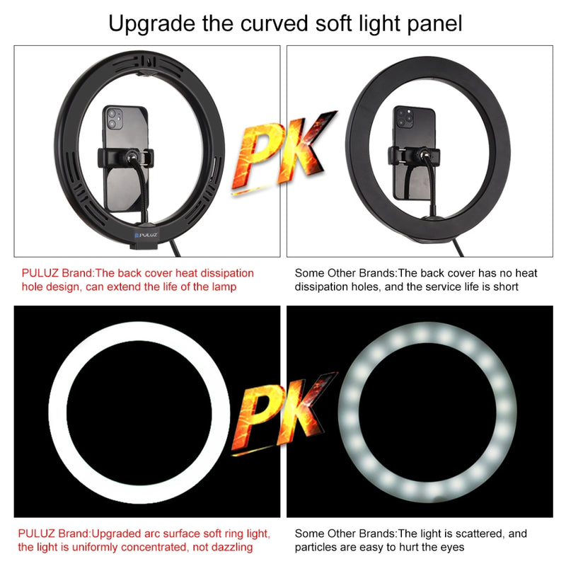Load image into Gallery viewer, RGBW Ring Light with Remote Control + 1.1m Tripod Stand Live Streaming Kit
