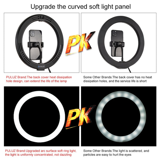 RGBW Ring Light with Remote Control + 1.1m Tripod Stand Live Streaming Kit