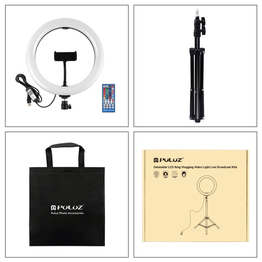 RGBW Ring Light with Remote Control + 1.1m Tripod Stand Live Streaming Kit