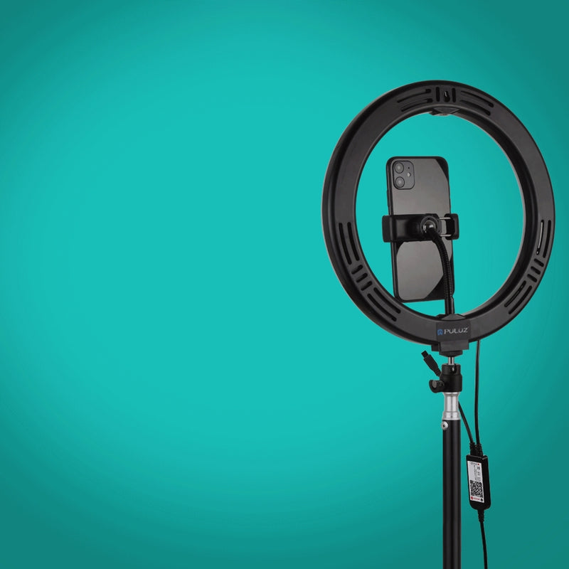 Load image into Gallery viewer, RGBW Ring Light with Remote Control + 1.1m Tripod Stand Live Streaming Kit
