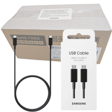 [20Pcs Box][1.8M/5A] Samsung USB C Type-C to Type-C PD 100W Max Super Fast Charging Data Cable