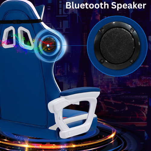 Load image into Gallery viewer, [Built-in RGB Light &amp; Bluetooth Speaker] American Style PU Leather Gaming Racing Chair OFFICE Computer Chair - Polar Tech Australia
