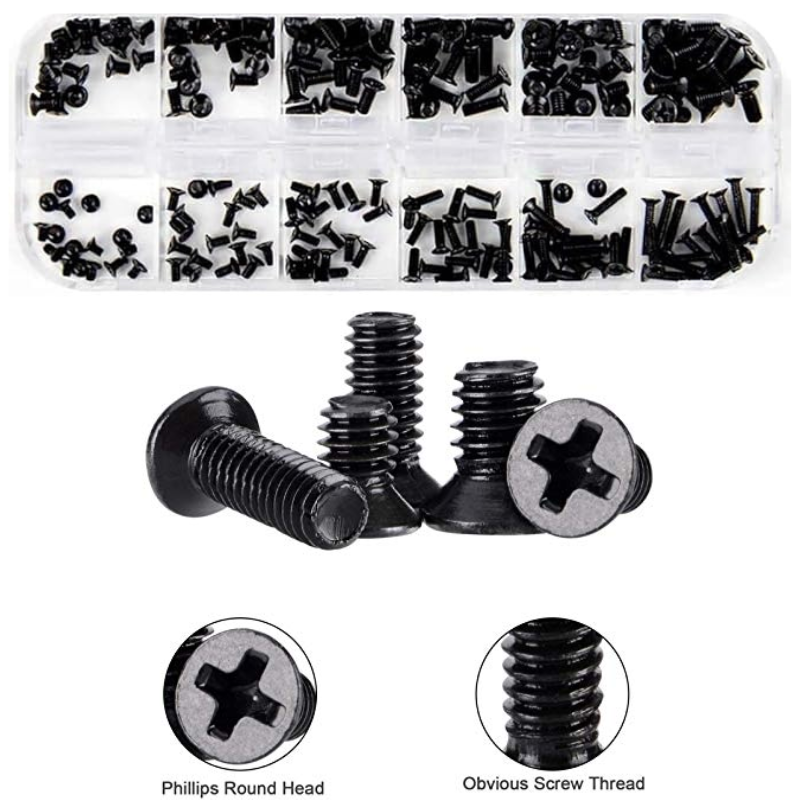 Load image into Gallery viewer, [240 Pieces] Black Alloy Steel PC Computer Laptop Mobile Phone Printer Electronics Screw Set (M2 M2.5 M3)
