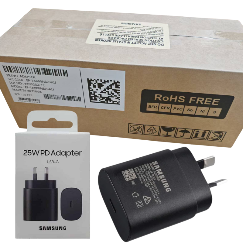 Load image into Gallery viewer, [20Pcs Box] Samsung 25W Fast PD Type-C USB-C Port Wall Charger Travel Power Adapter (AU Plug) - Polar Tech Australia
