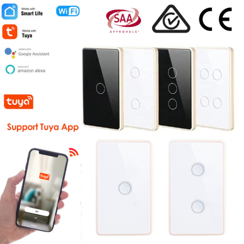 Chargez l&#39;image dans la visionneuse de la galerie, [TUYA Smart Home][SAA Approved] TUYA WiFi Smart Touch Switch Home Light  Remote AU Versione Control 1/2/3/4 Gang Wall Switch Metal Panel - Polar Tech Australia
