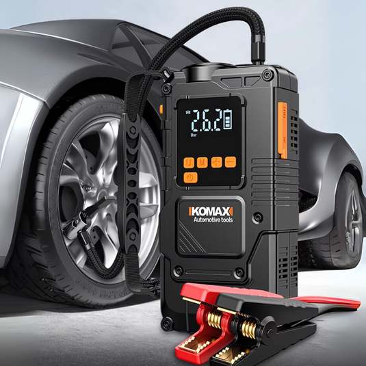 4 in 1 Komax Super Energy Portable Car Wireless Jump Starter & LED Light & Air Pump