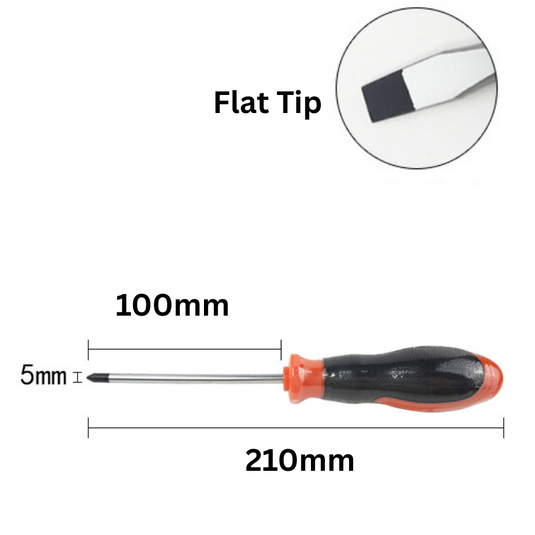 5mm Wide Standard Flat Head Screwdriver Extra Long