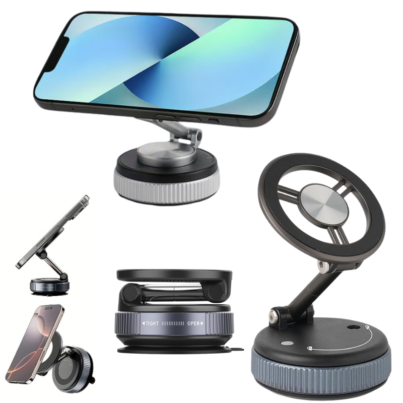 Load image into Gallery viewer, [PT-101] Vacuum Suction Magnetic Car Holder 360° Rotation for Car Dashboard &amp; Wind Screen Strong Magnet
