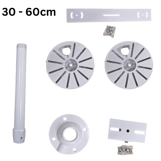[1 Split 2] Universal Retractable Extension Aluminium CCTV Dome Camera Wall or Ceiling Mount Bracket Holder - Polar Tech Australia
