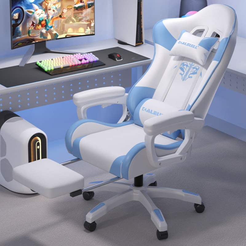 Cargue la imagen en el visor de la galería, PU Leather Gaming Chair Swivel Computer office Chair
