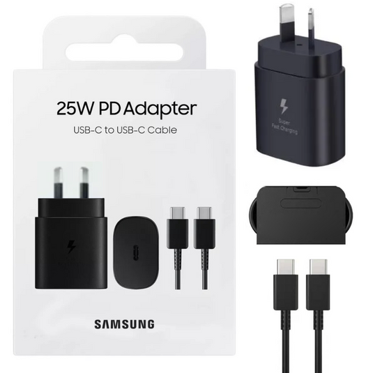 [Charger & Cable] Samsung 25W Fast PD Type-C USB-C Port Wall Charger Travel Power Adapter (AU Plug)
