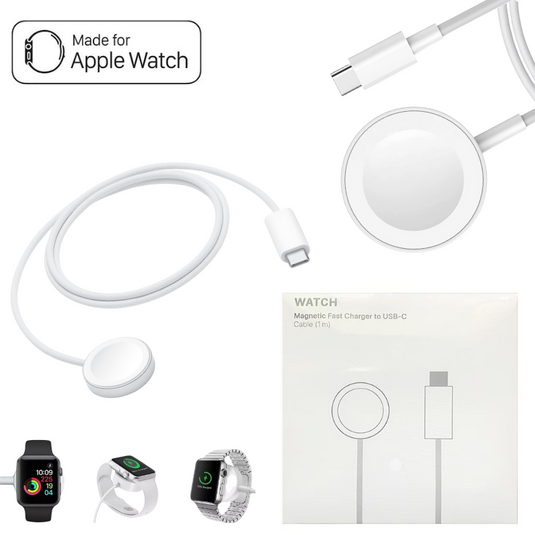 [USB-C Port] Apple Watch Magnetic Wireless Charger Charging Cable Cord