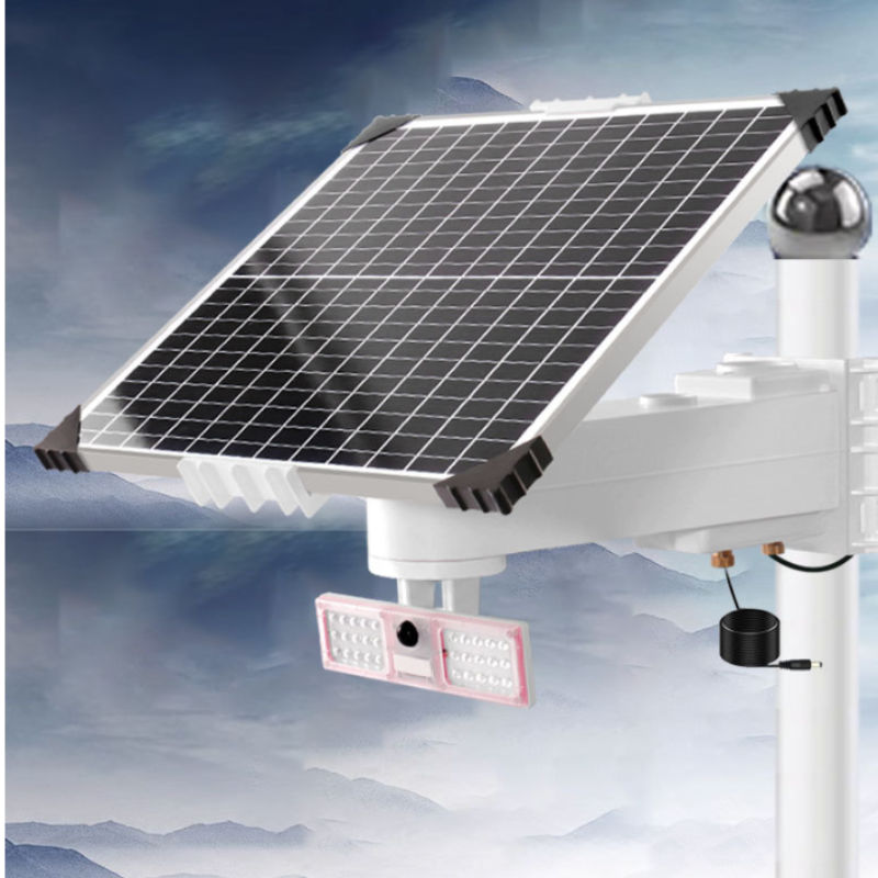 Chargez l&#39;image dans la visionneuse de la galerie, [Built-in 12V/30Ah Battery][With Flood Light] Universal 60W Solar Panel Powered 12V Power Supply CCTV Camera Wifi Bridge
