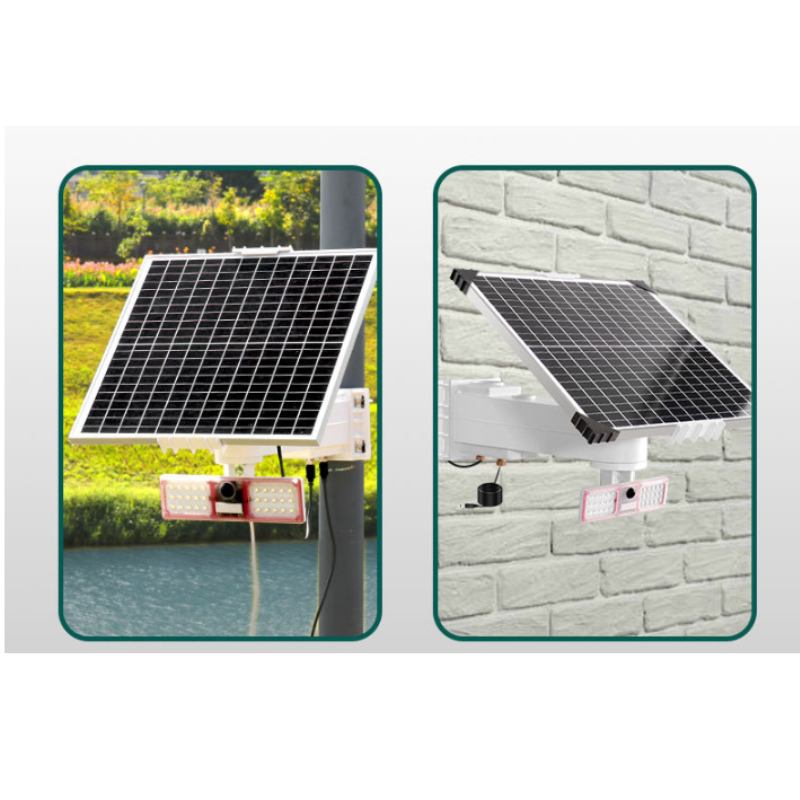 Chargez l&#39;image dans la visionneuse de la galerie, [Built-in 12V/30Ah Battery][With Flood Light] Universal 60W Solar Panel Powered 12V Power Supply CCTV Camera Wifi Bridge
