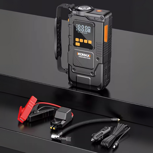 4 in 1 Komax Super Energy Portable Car Wireless Jump Starter & LED Light & Air Pump