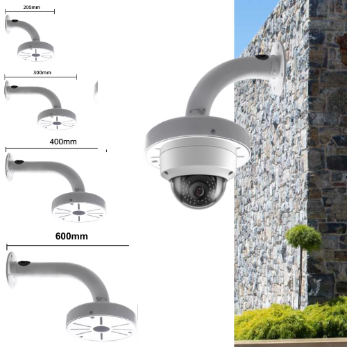 [Fixed Length] Universal Aluminium CCTV Dome Camera Wall Mount Bracket Holder - Polar Tech Australia