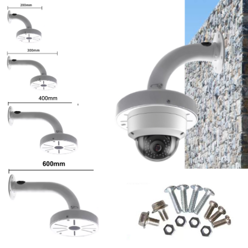 [Fixed Length] Universal Aluminium CCTV Dome Camera Wall Mount Bracket Holder - Polar Tech Australia