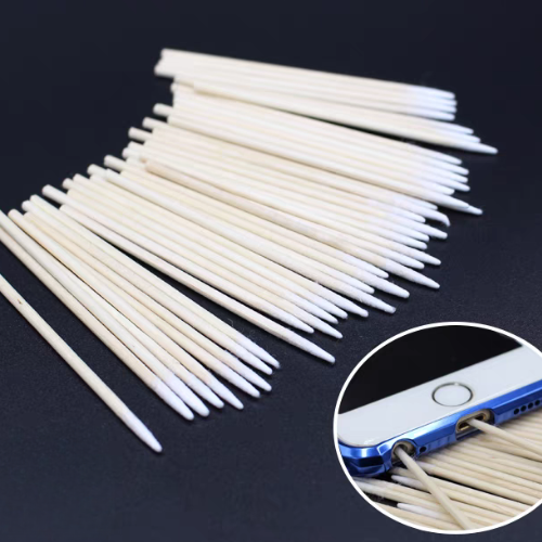 [100Pcs] Thin Tip Cotton Swabs for Phone Charging Port headphone Jack Mic Cleaning Repair Tools