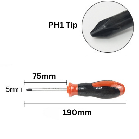 Standard PH1 Tip Phillips Screwdriver Extra Long