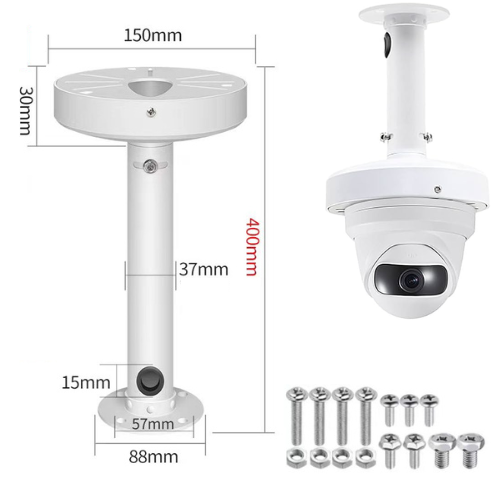 [Fixed Length] Universal Aluminium CCTV Dome Camera Ceiling Mount Extension Bracket Holder - Polar Tech Australia
