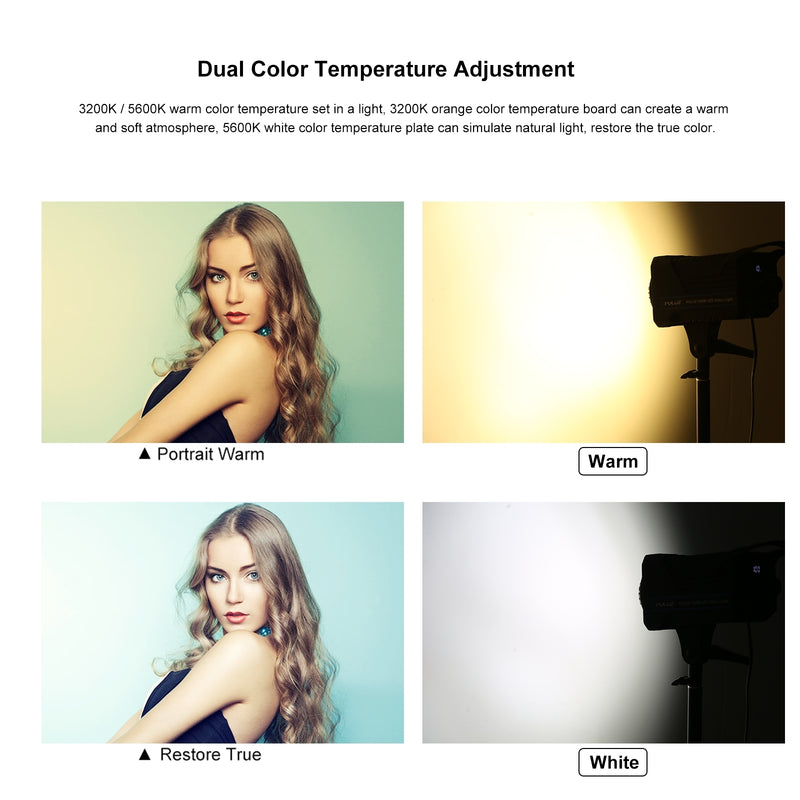 Load image into Gallery viewer, PULUZ 220V 120W Studio Video Light – Dual Colour Temperature with Built-in Cooling System &amp; Remote Control
