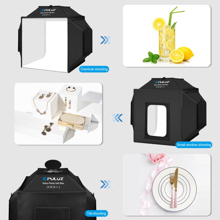 Load image into Gallery viewer, PULUZ 40cm Folding 72W LED Studio Light Tent Kit – with 4 Backdrops
