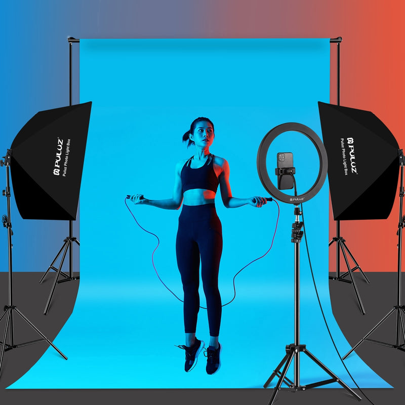 Load image into Gallery viewer, 50x70cm Studio Softbox Kit – 1.6m Tripod Stand + Single E27 30W 5700K LED Light Bulb
