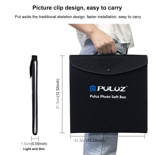 30cm Portable Folding Photo Softbox Tent + 4.6" Ring LED Light Kit with 6 Backdrops (Red, Green, Yellow, Blue, White, Black) – 30 x 30 x 30cm