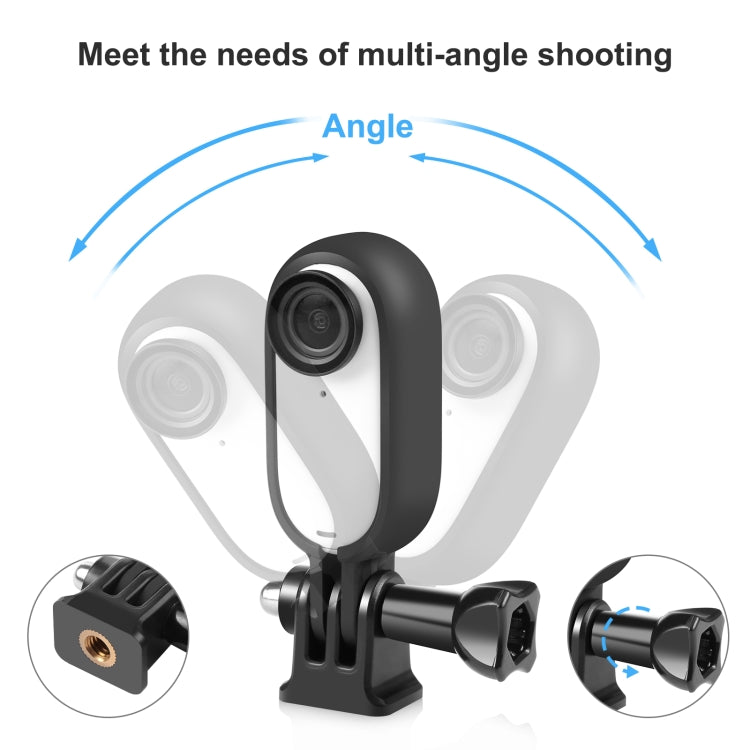 Load image into Gallery viewer, Insta360 GO 3 / GO 3S PULUZ Body Plastic Protective Frame Cage with Screw &amp; Adapter (Black) - Polar Tech Australia
