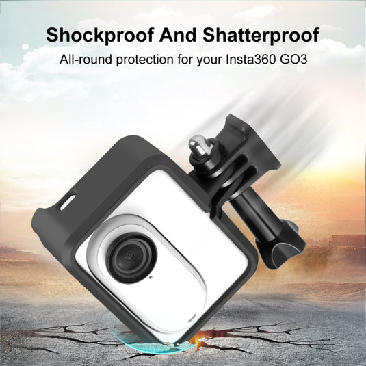 Insta360 GO 3 / GO 3S PULUZ Camera Battery Case Cooling Plastic Protective Frame (Black) - Polar Tech Australia