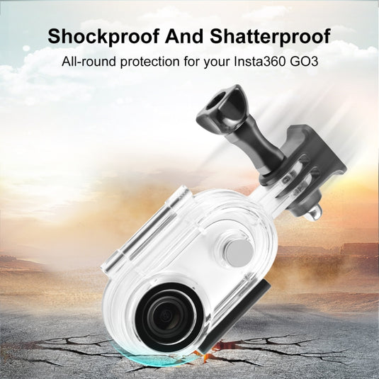 Insta360 GO 3 / GO 3S PULUZ 40m Underwater Waterproof Housing Case with Base Adapter & Screw (Transparent) - Polar Tech Australia