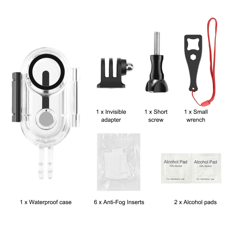 Load image into Gallery viewer, Insta360 GO 3 / GO 3S PULUZ 40m Underwater Waterproof Housing Case with Base Adapter &amp; Screw (Transparent) - Polar Tech Australia
