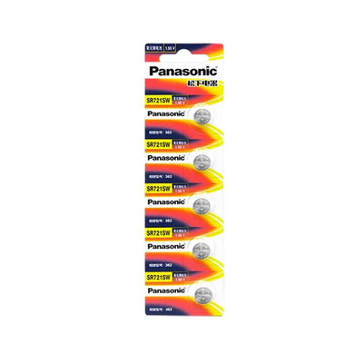 [SR721SW][362][5PC Pack] Panasonic 1.55V Lithium Battery Coin Cell Button Watch Battery - Polar Tech Australia
