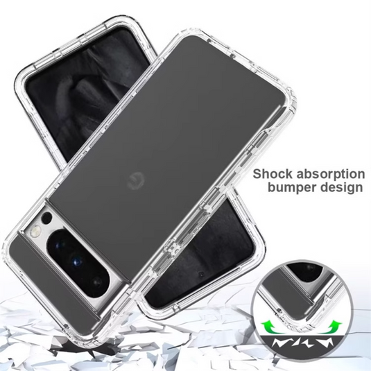 Google Pixel 7A - TPU 2 in1 Full Covered Clear Transparent Protection Heavy Duty Case - Polar Tech Australia