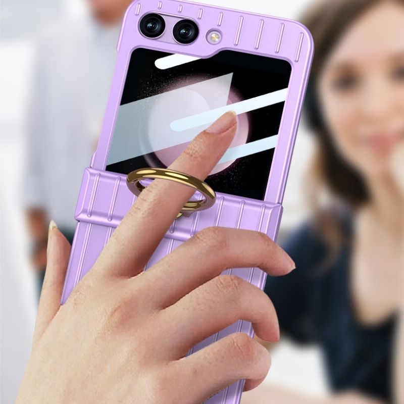 Cargue la imagen en el visor de la galería, Samsung Galaxy Flip 5 (SM-F731) - Suitcase Style Ring Holder Case - Polar Tech Australia

